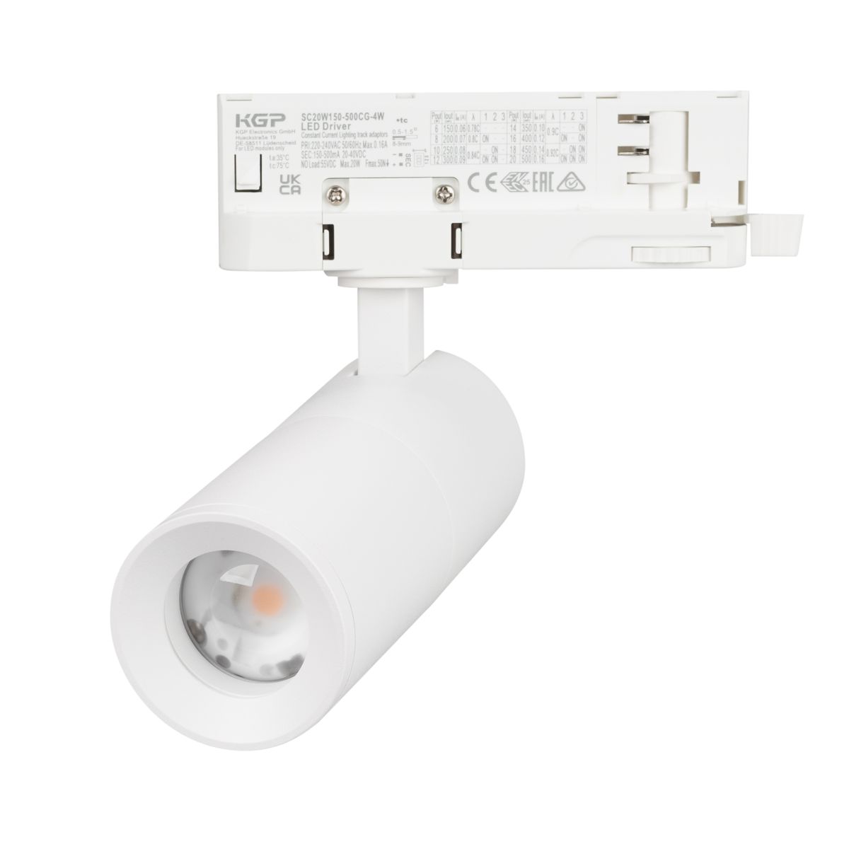 Трековый трехфазный светильник Arlight LGD-ARTEMIS-TRACK-4TR-R55-12W Warm3000 (WH, 8-80 deg, 230V, TRIAC) (IP20 Металл) 058639