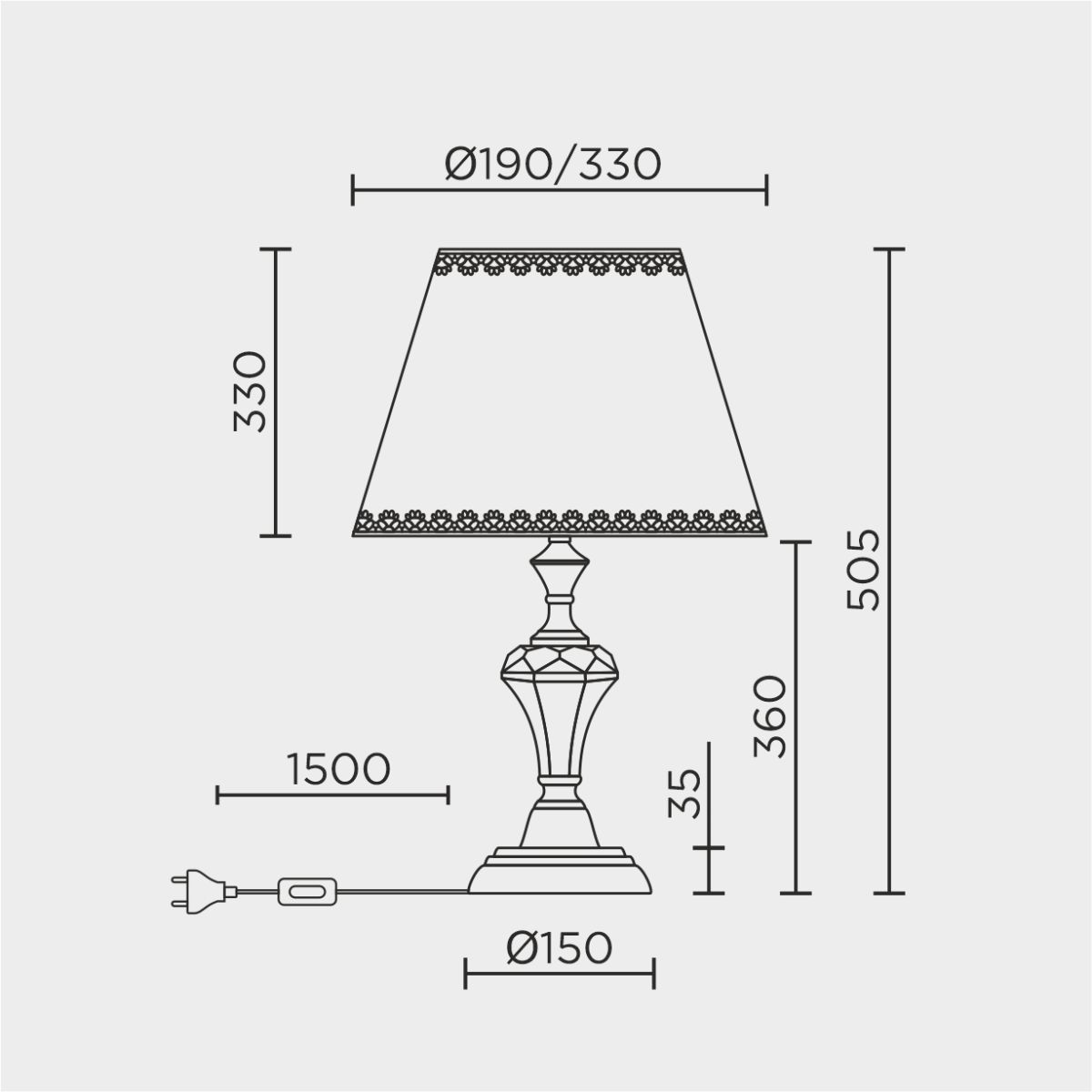 Настольная лампа LED4U L9916 GD