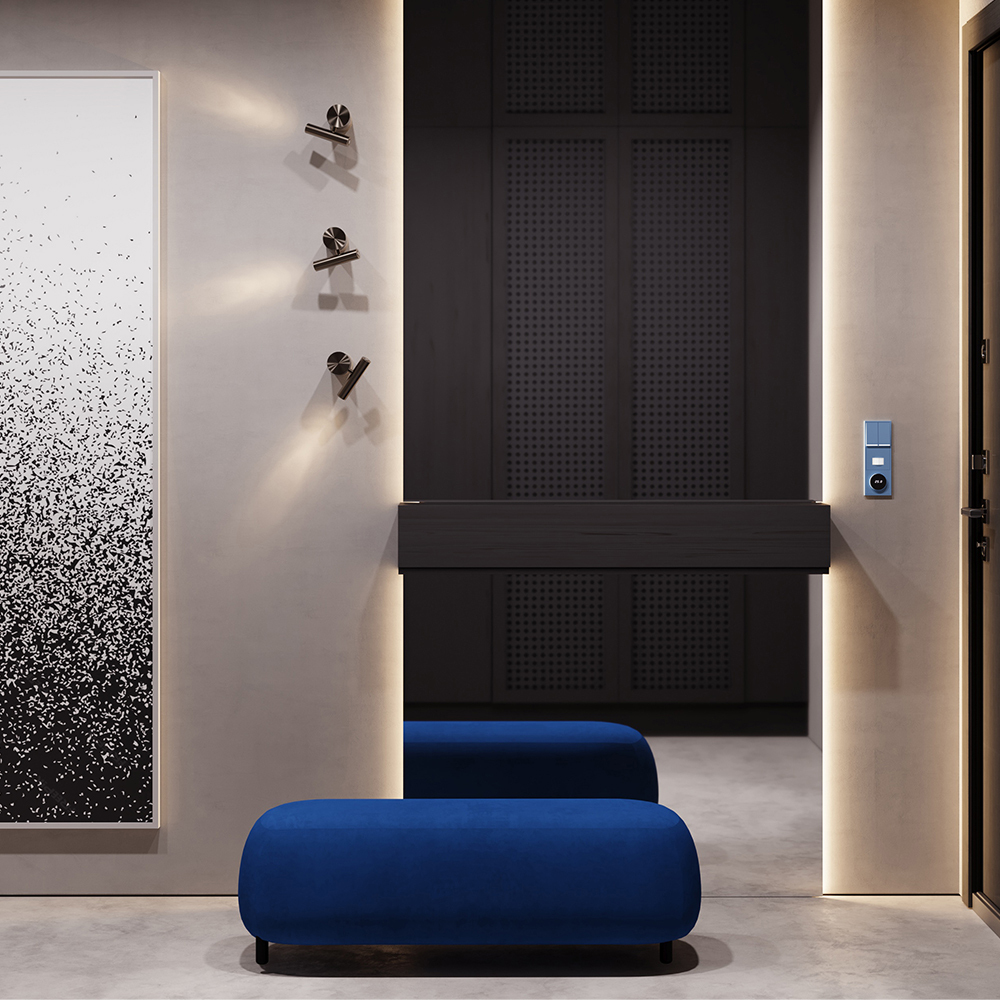 Клавиши для выключателя/переключателя двухклавишного с подсветкой Voltum S70 (деним) VLS000415