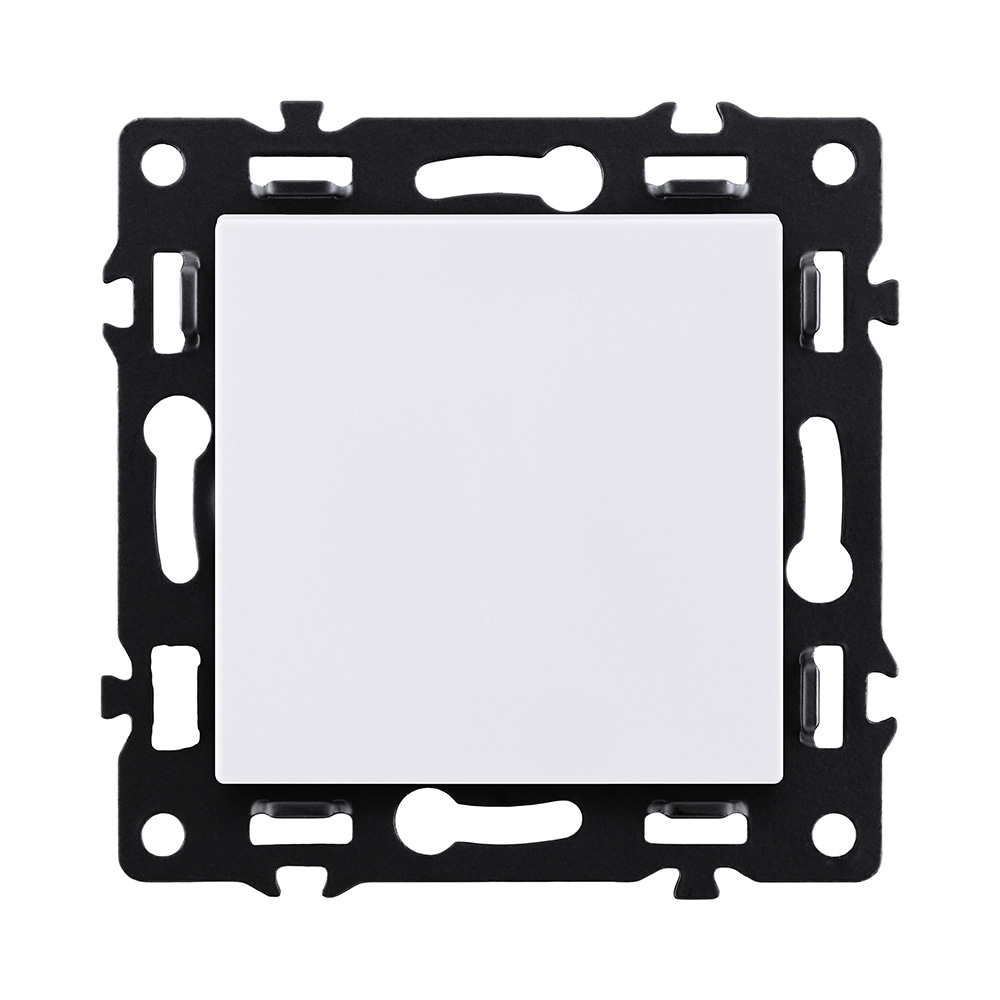 Выключатель 1-клавишный проходной 10А/250В, белый Kollinger Asthetik AS-002WH