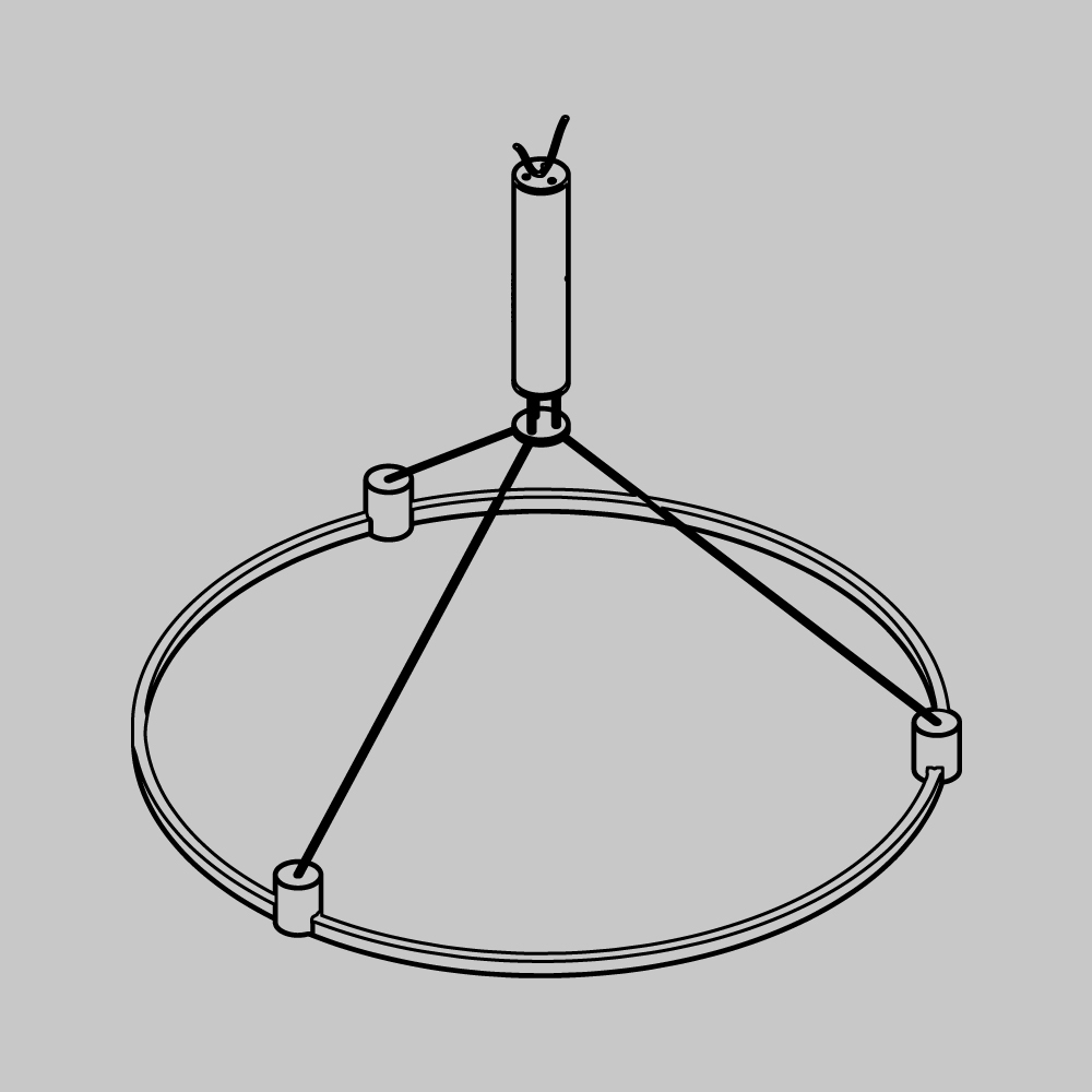 Основание круглое для трековых светильников Maytoni Technical Flarity TFC-Flar-H02-B