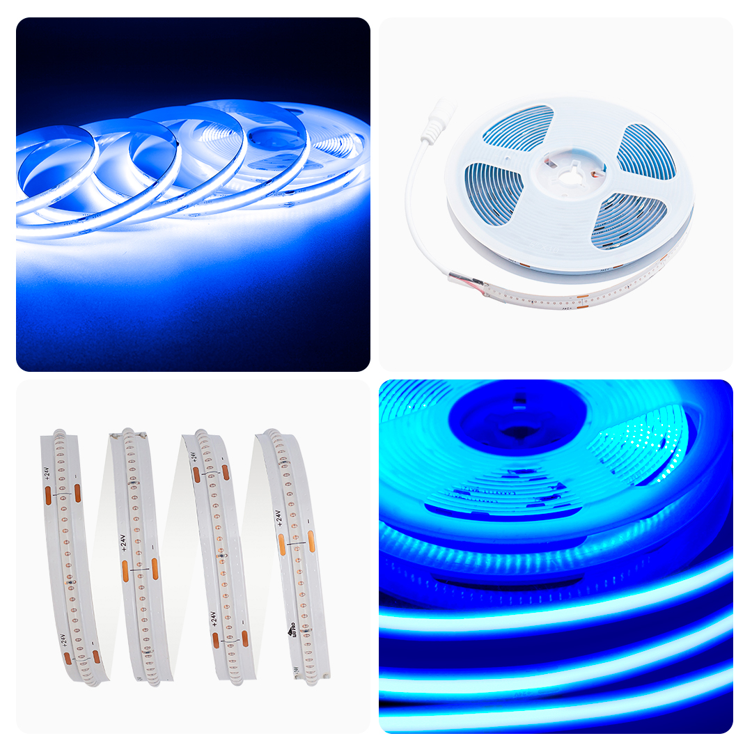 Светодиодная лента Apeyron 3м, 24В, 14Вт/м, COB, 512д/м, IP20 212ОО Синий