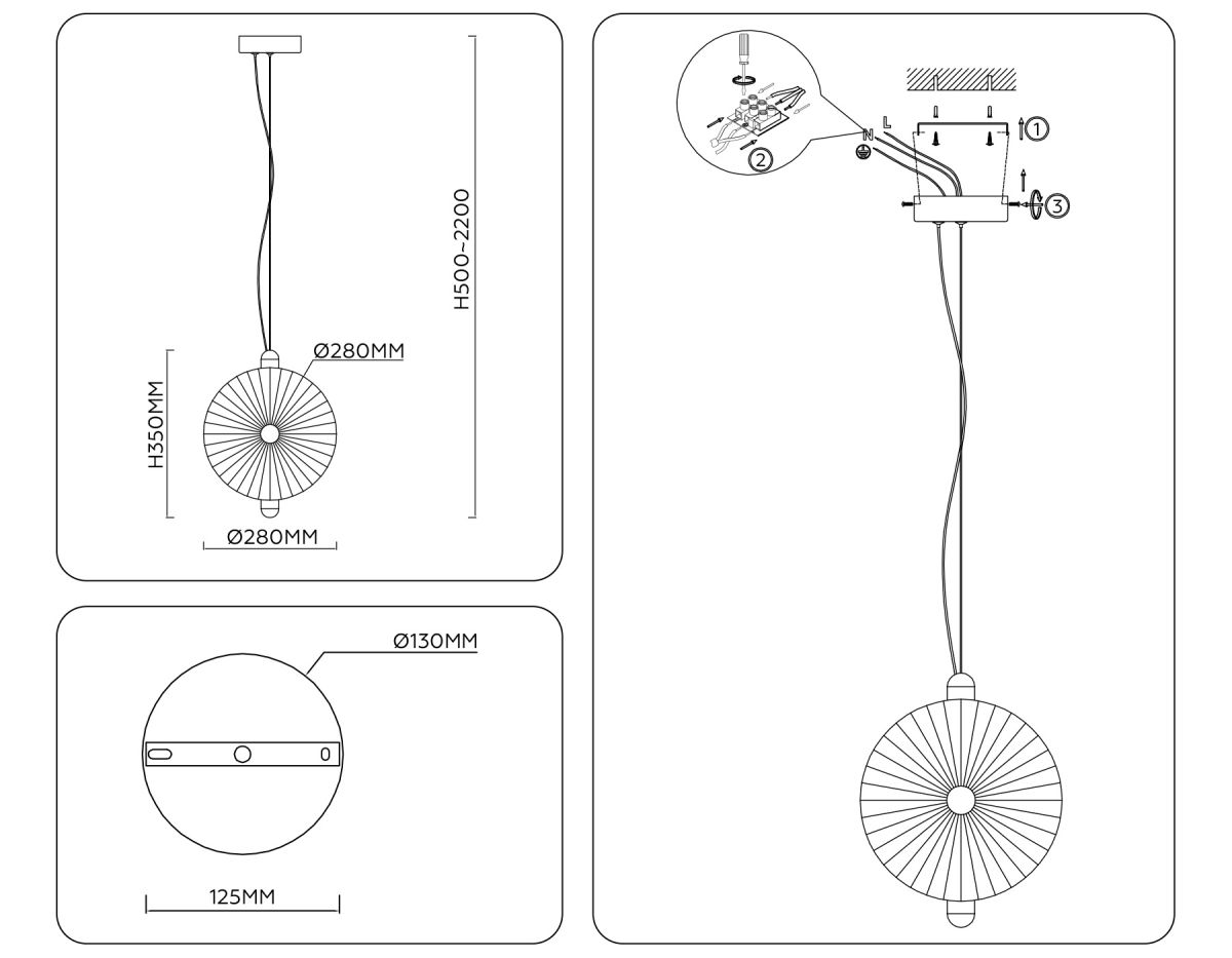 Подвесной светильник Ambrella Light High Light Crystal LH31147