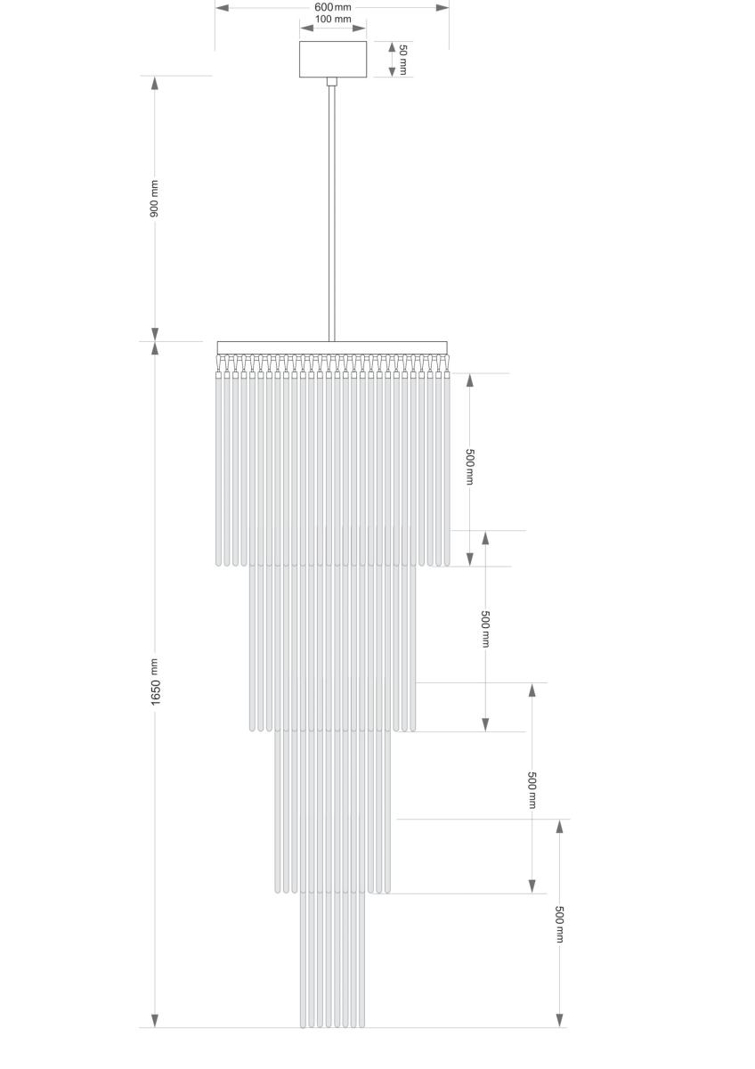 Каскадная люстра Kutek Filago FIL-ZW-13(P)600/500