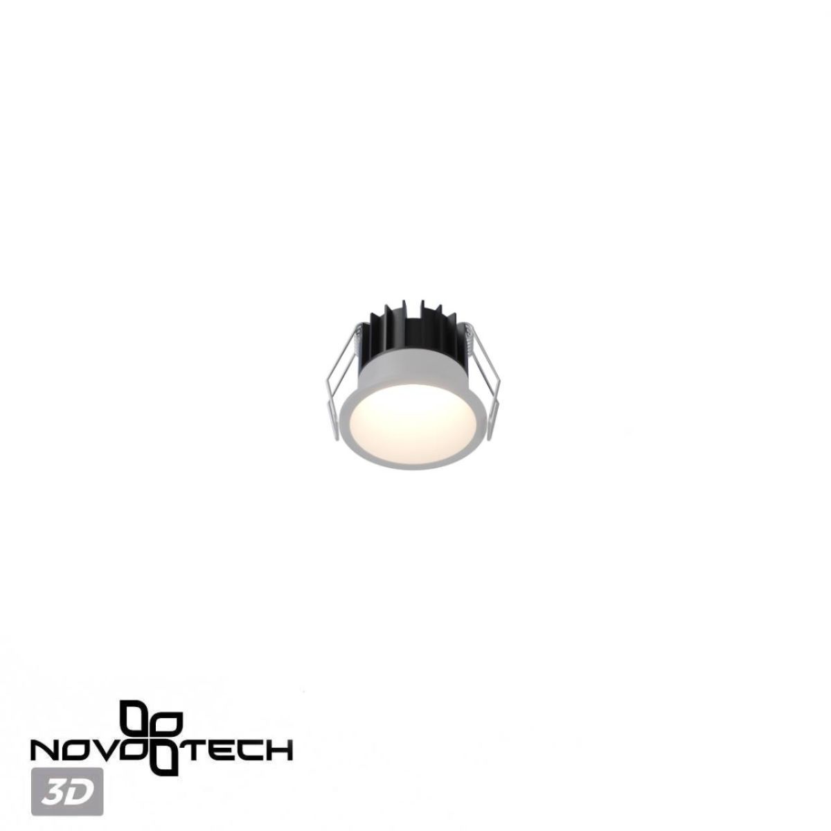 Встраиваемый светильник с переключателем цв. температуры Novotech Wir Brillo 359861