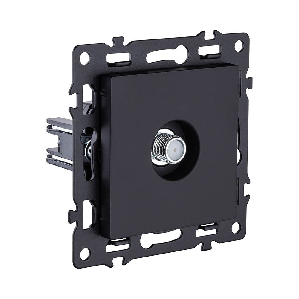 Розетка TV, черный Kollinger Asthetik AS-020BK