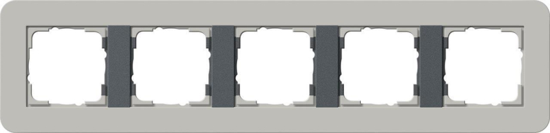 Рамка 5-постовая Gira E3 серый/антрацит 0215422