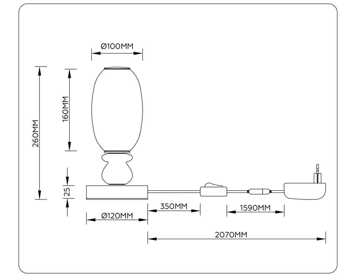 Настольная лампа Ambrella Light High Light Ceramo Modern LH53154
