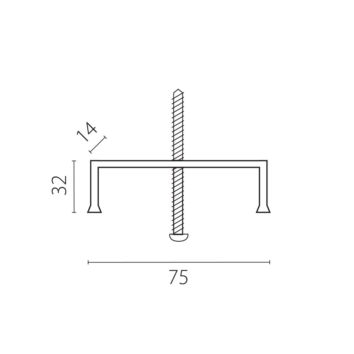 Фиксирующая скоба для 2-контактных встраиваемых треков 50102X, 50103X Barra Lightstar 501000