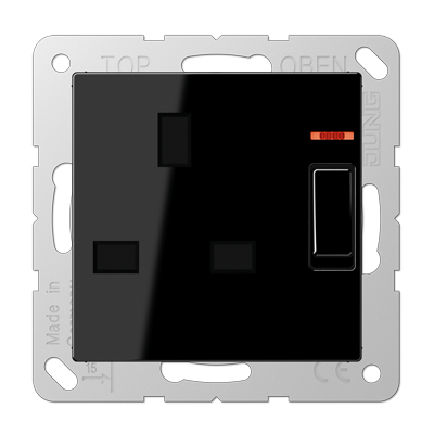 Розетка британского стандарта с выключателем Jung A3171KOSW