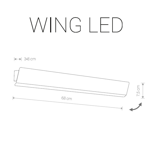 Настенный светодиодный светильник Nowodvorski Wing Led 9250