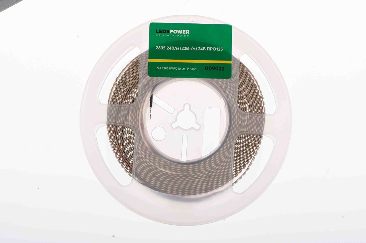 Светодиодная лента LEDS POWER 2835 240/м (22Вт/м) 24В теплая, серия ПРО125 009032