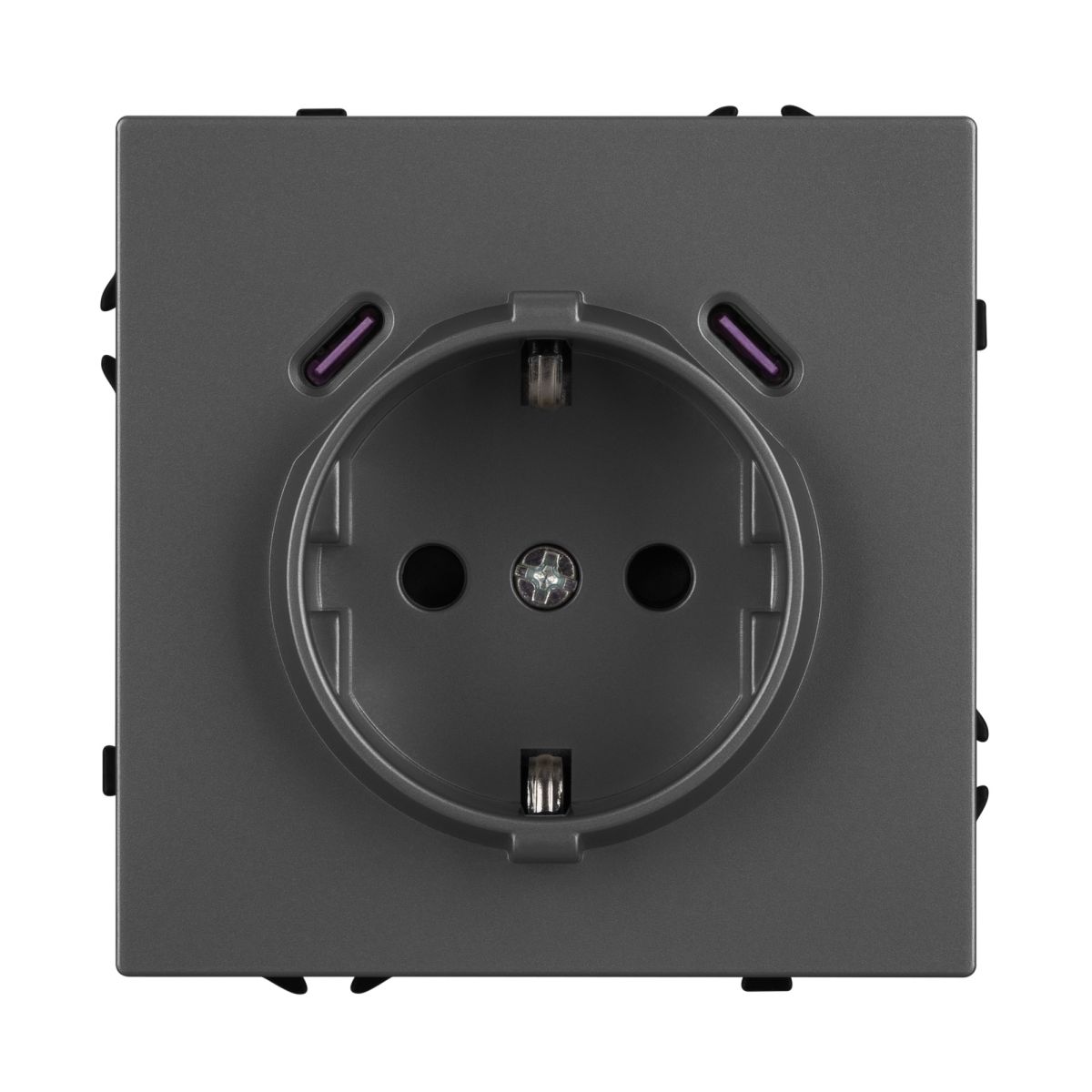 Механизм розетки с USB зарядкой Arlight SCT-NOBE-MUCC-SFPL-GR (230V, 16A) 061816