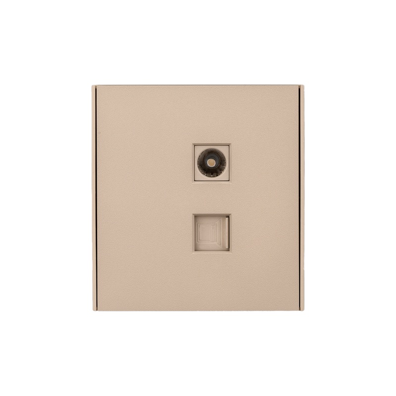Розетка STRONG компьютерная RJ45 кат6 + TV с/у шелк KRANZ KR-78-0722-8