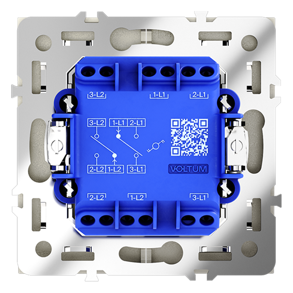 Проходной переключатель двухклавишный Voltum S70 VLS020305