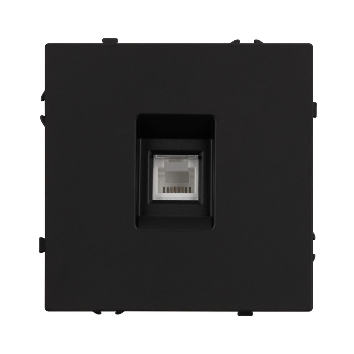 Механизм телефонной розетки Arlight SCT-NOBE-MTL1-SFPL-BK (RJ-11, 4C) (Черный оникс) 054301