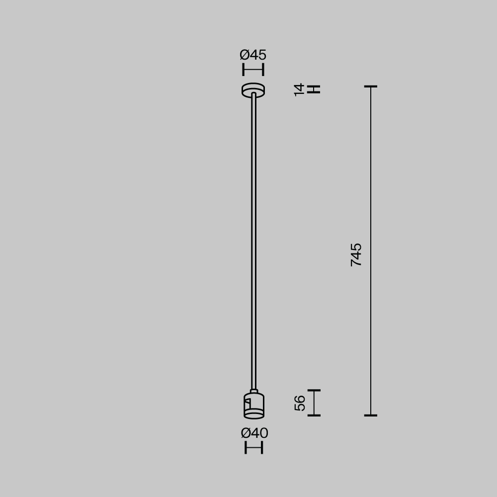 Крепление потолочное с прямым коннектором питания Maytoni Flarity TRA159С-IPC1-B