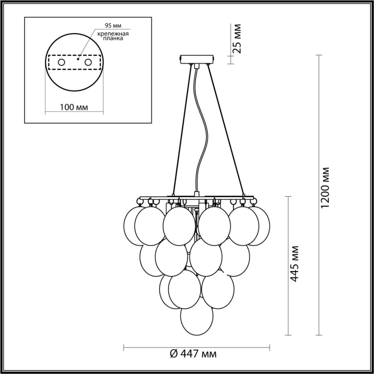 Подвесная люстра Odeon Light GRAPE 4797/6