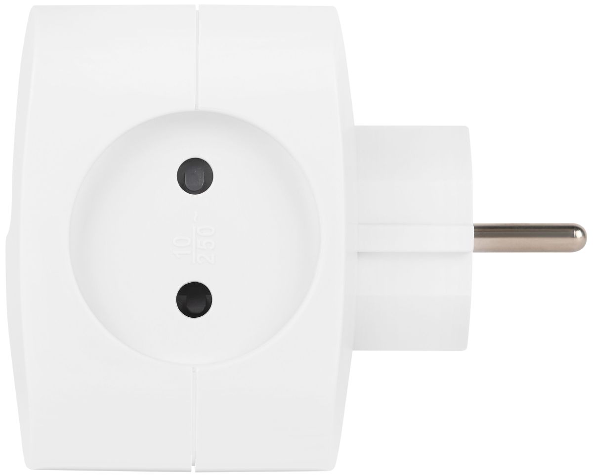 Разветвитель электрический ЭРА SP-4-3USBAC-W на 4 розетки + 3 USB A+C со шторками 10А белый Б0069083