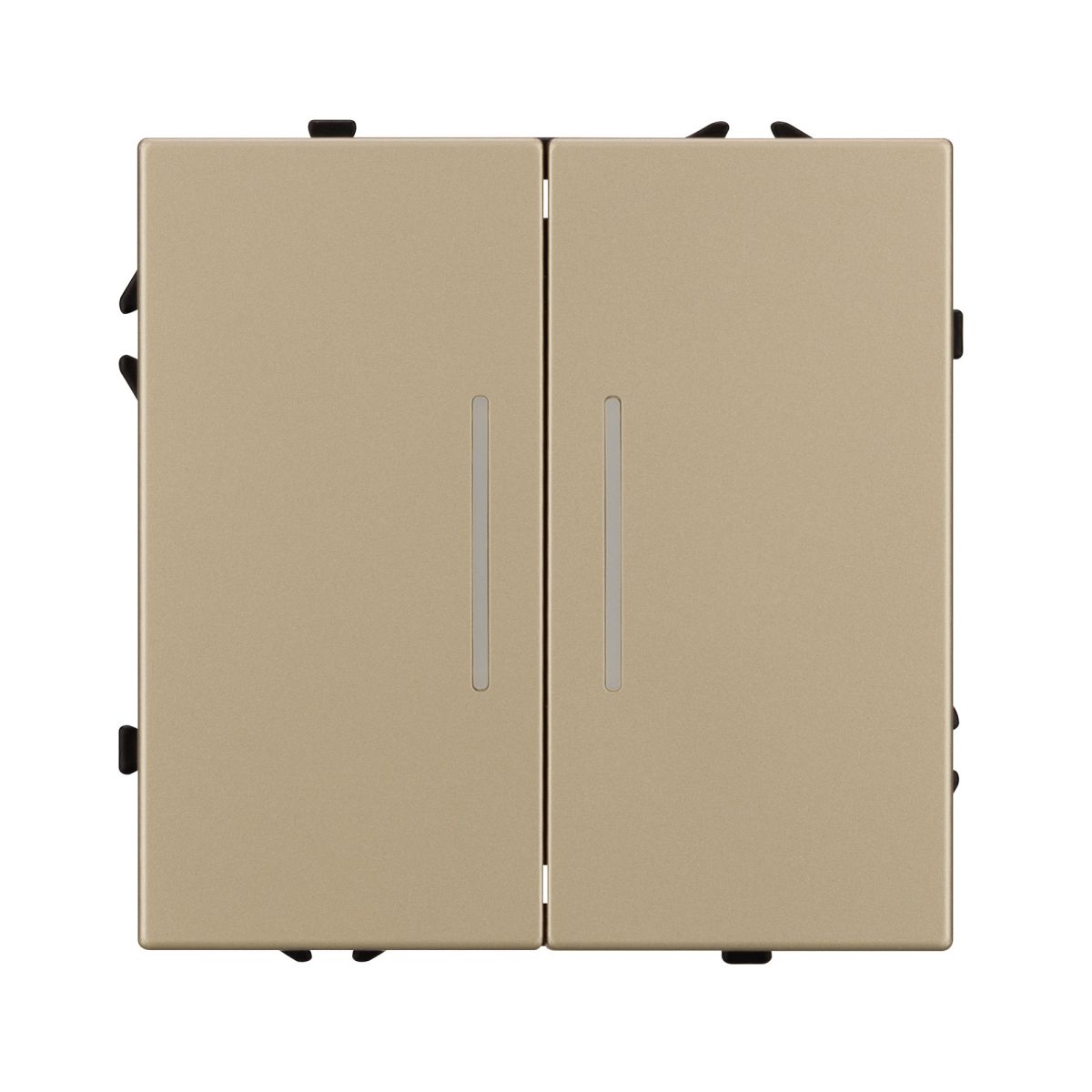 Выключатель проходной 2 кл подсветка софт-тач золотой песок Arlight SWT-MKP2-SFPL-L-GD (250V, 10A) 054268(1)