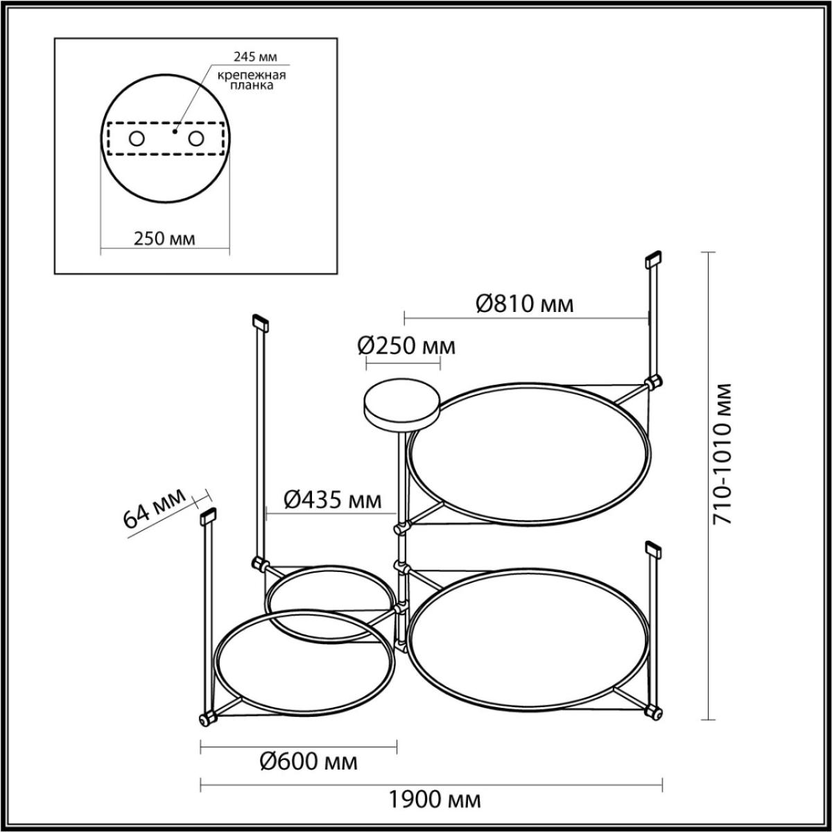 Подвесная люстра Odeon Light Vikema 4995/150L