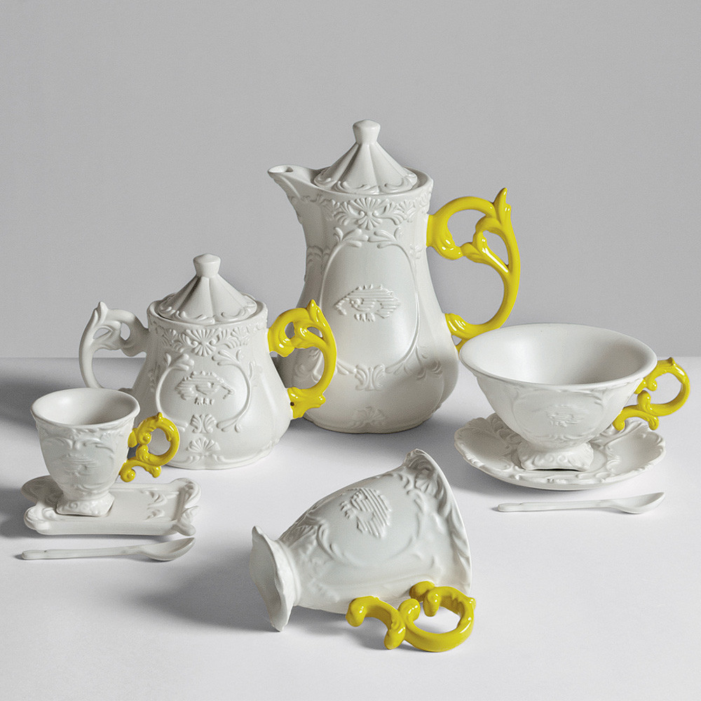 Блюдце с чашкой I-Coffee Yellow Seletti I-Wares 09859 GIA