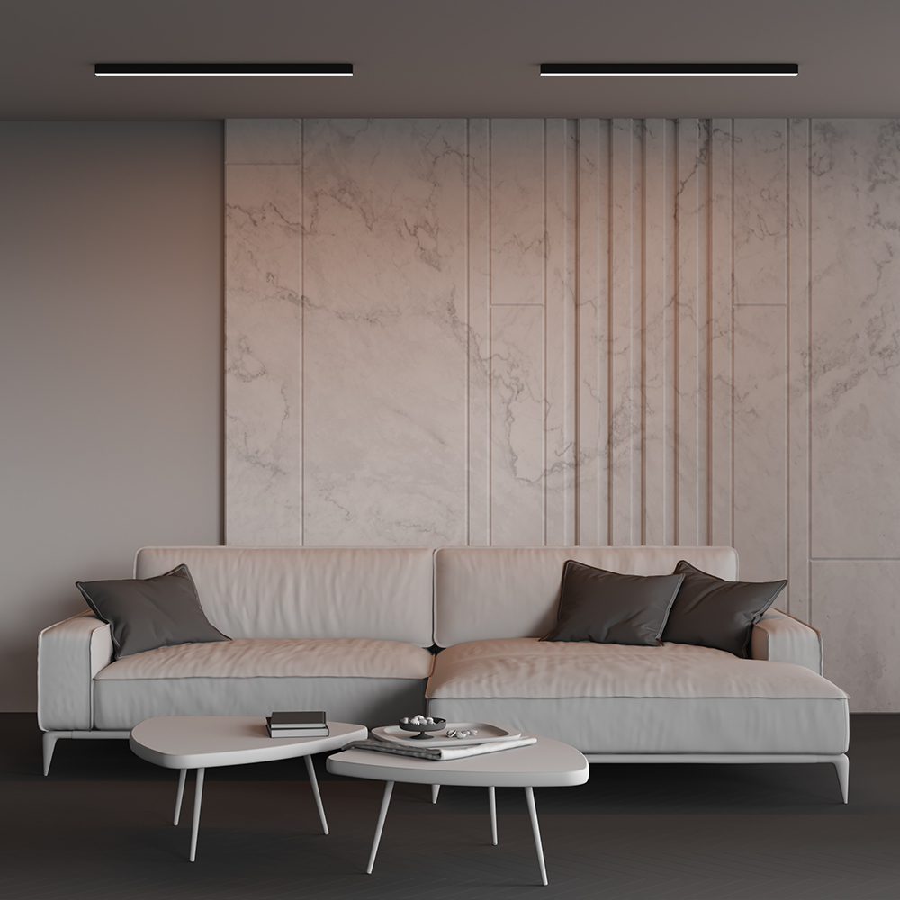 Линейный накладной светильник Maytoni Technical 3000K 35x35 (Черный, 1 м) LL311011