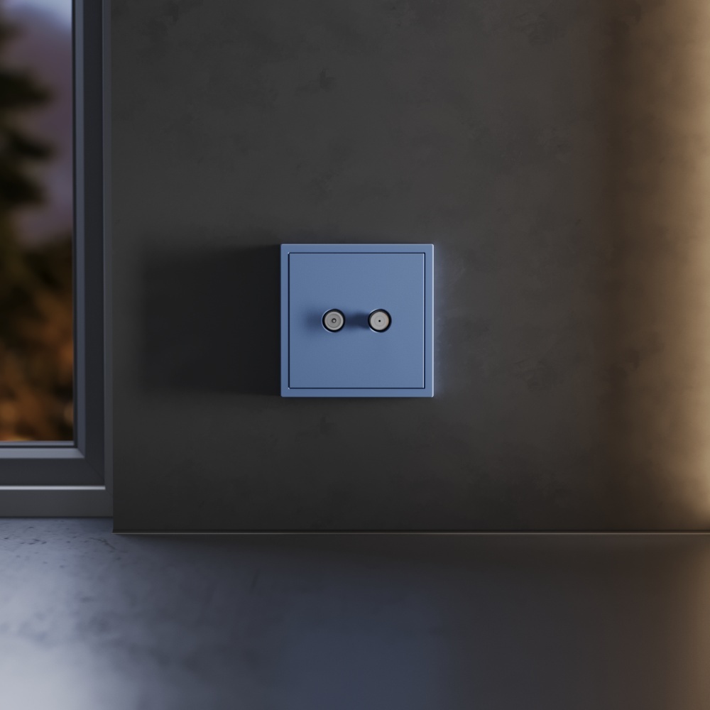 Накладка для розетки телевизионной оконечной TV+SAT Voltum S70 (деним) VLS001615