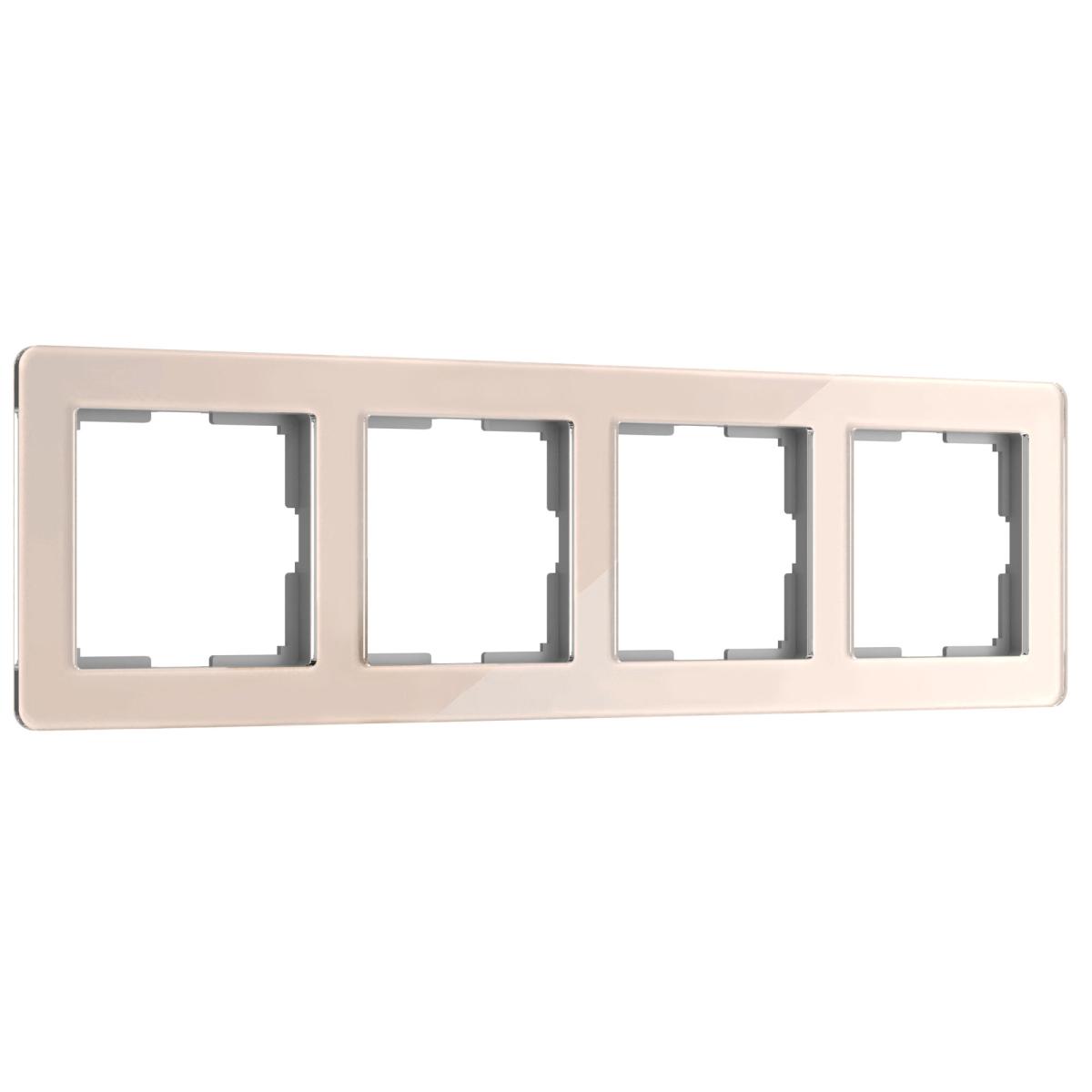 Рамка на 4 поста Werkel Acrylic айвори 4690389190551 W0042743 a062134