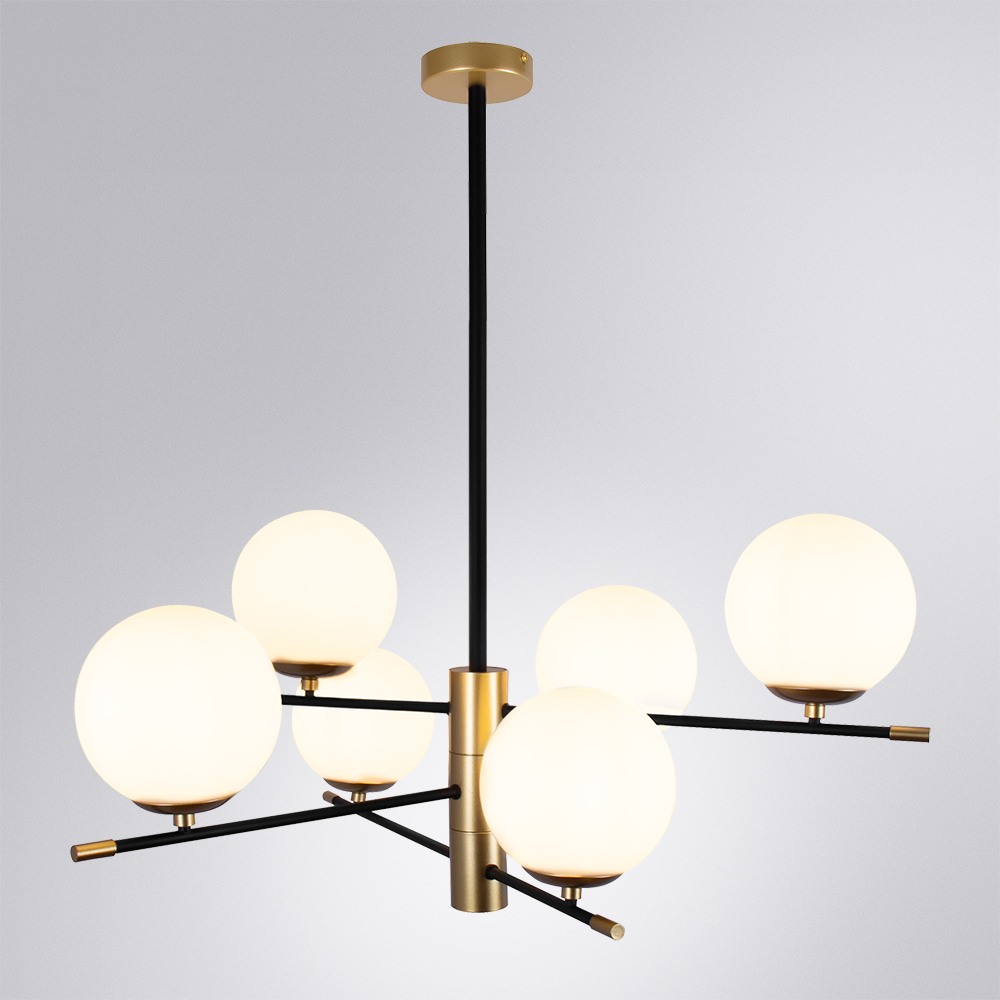 Люстра на штанге Arte Lamp Arkab A2225LM-6BK УЦ