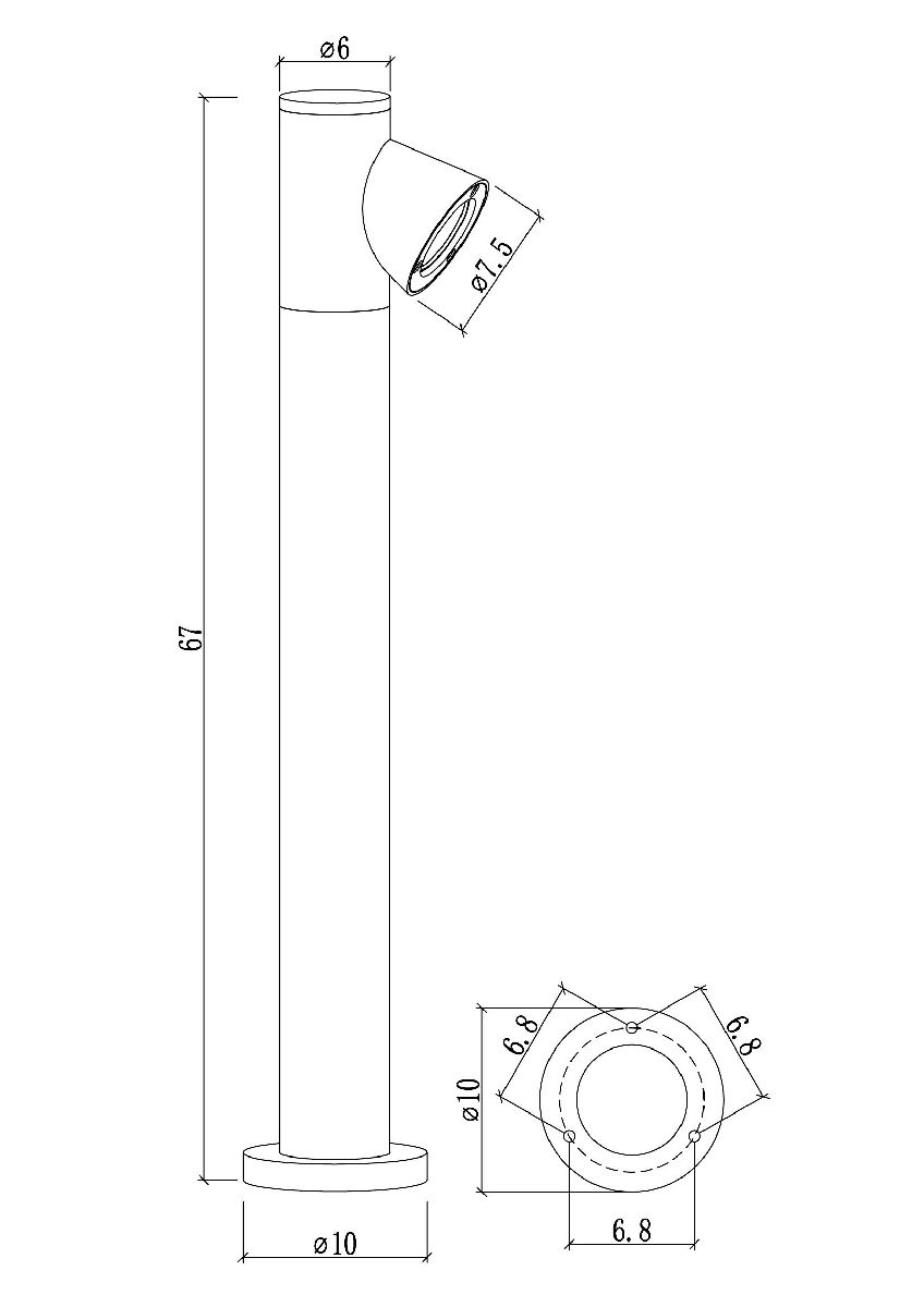 Ландшафтный светильник Arte Lamp Brooklyn A2063PA-1BK