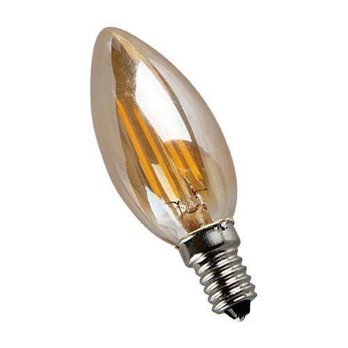 Лампа светодиодная филаментная Elvan E14 5W 4000K свеча золотая E14-5W-4000K-GD-candle