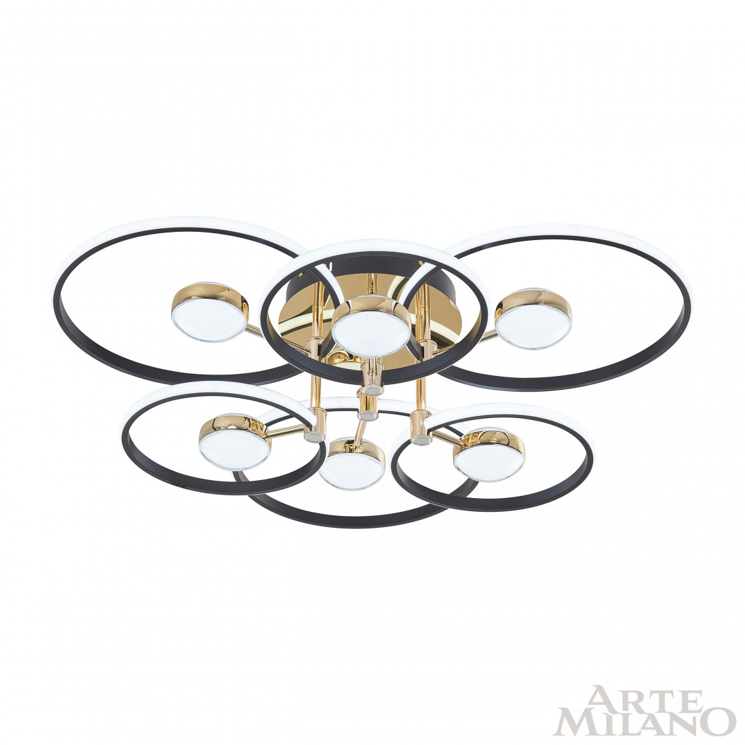 Потолочный светильник Arte Milano Ferrara 276140/6+6 BK/GD