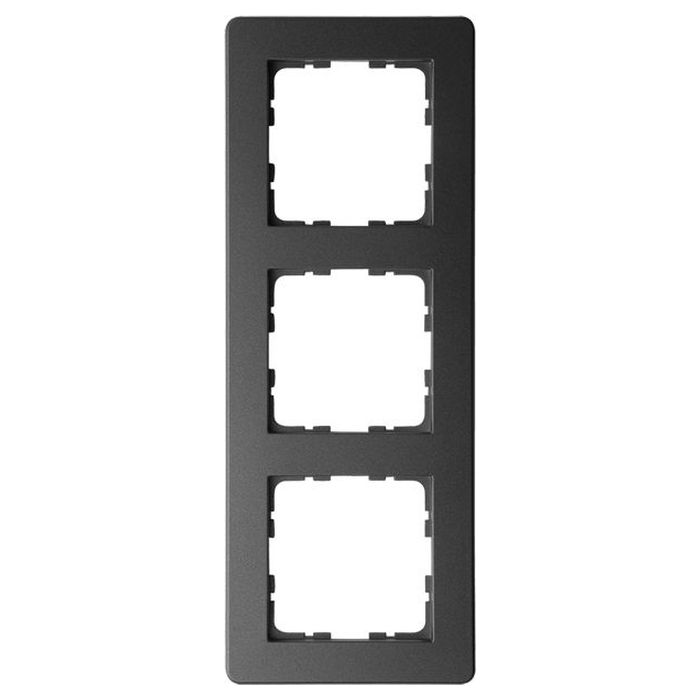 Рамка Jasmart G-Flex 3-постовая черный матовый (soft touch) поликарбонат G1103PB