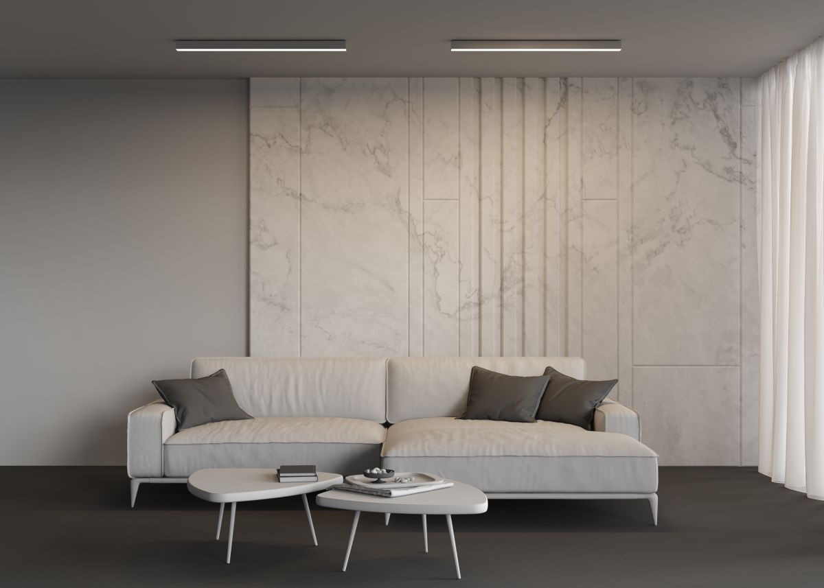 Линейный накладной светильник Maytoni Technical 3000K 50x50 (Серебро, 1 м) LL311019