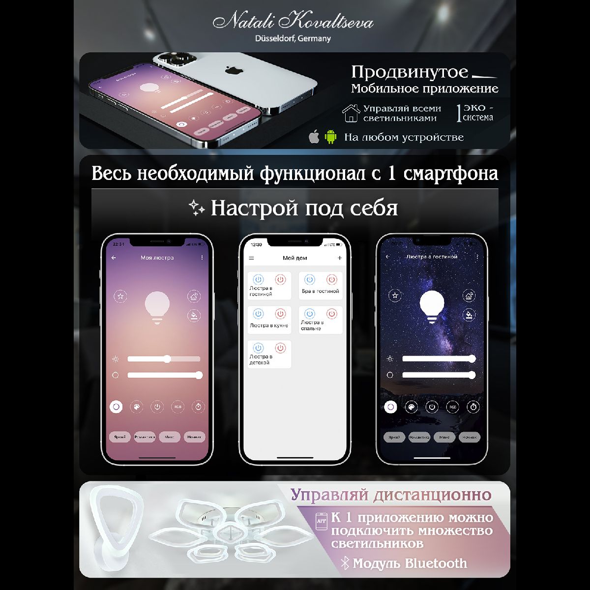 Потолочная люстра Natali Kovaltseva Effect LED LAMPS 81118 УЦ