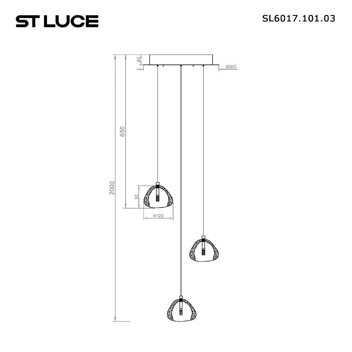 Подвесной светильник ST Luce Waterfall SL6017.101.03
