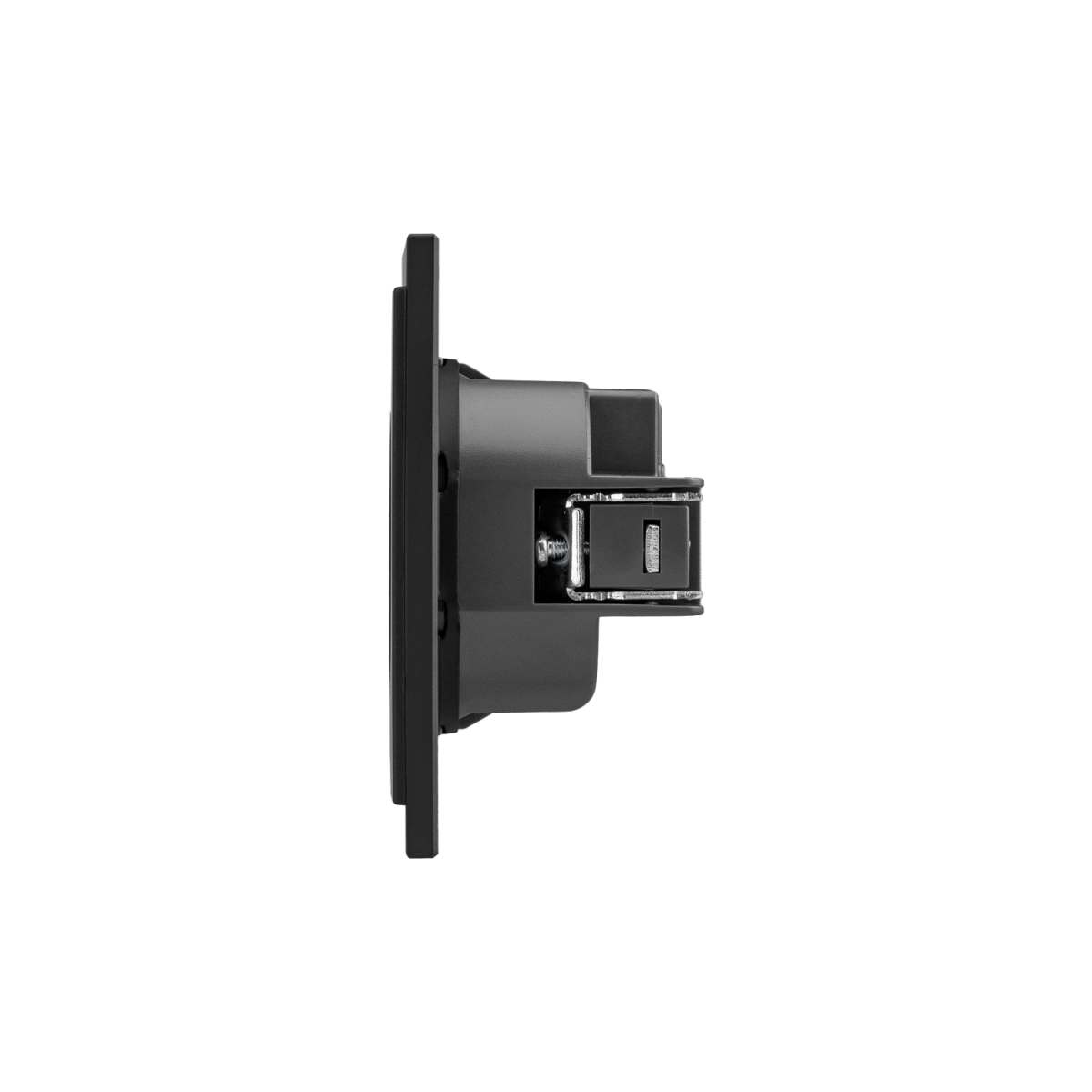Розетка SETE 1-ая с/з с/у, со шторками 16А антрацит IP20/IP44 KRANZ KR-79-0701-4