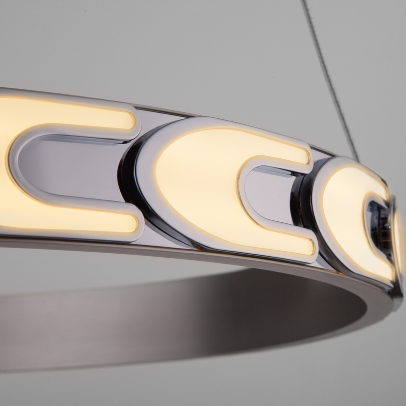 Подвесной светодиодный светильник Eurosvet Chain 90164/1 сатин-никель