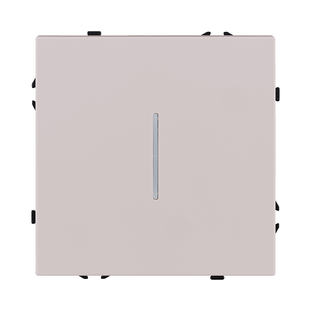 Выключатель 1-клавишный 10А/250В с LED подсветкой, кашемир матовый Kollinger Eclipse EC-007CM