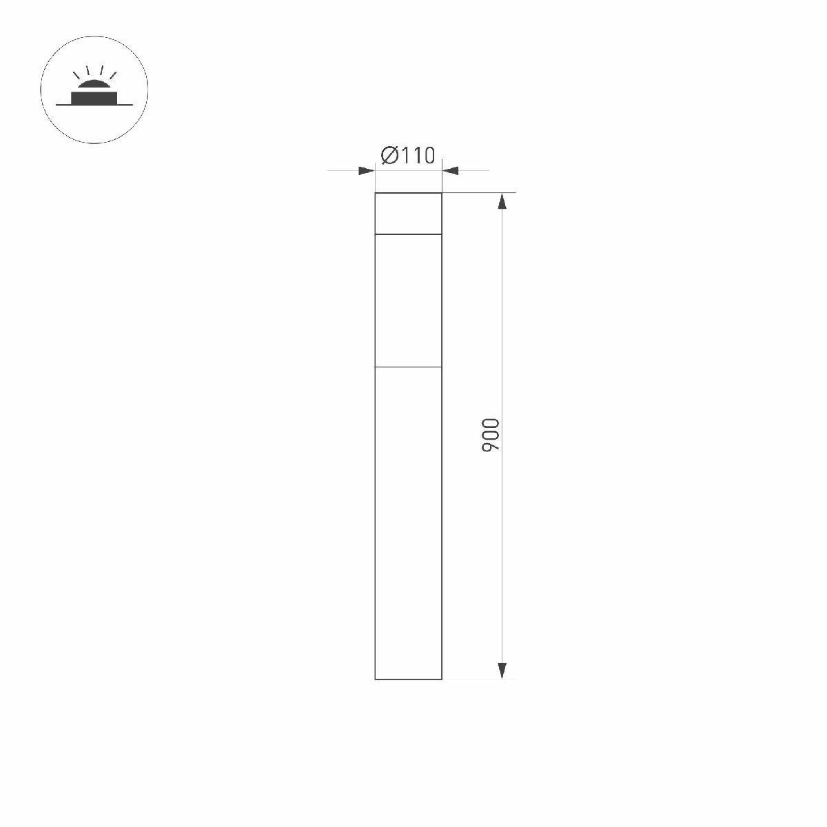 Ландшафтный светильник Arlight LGD-STEM-BOLL-H900-10W Warm2700 052702