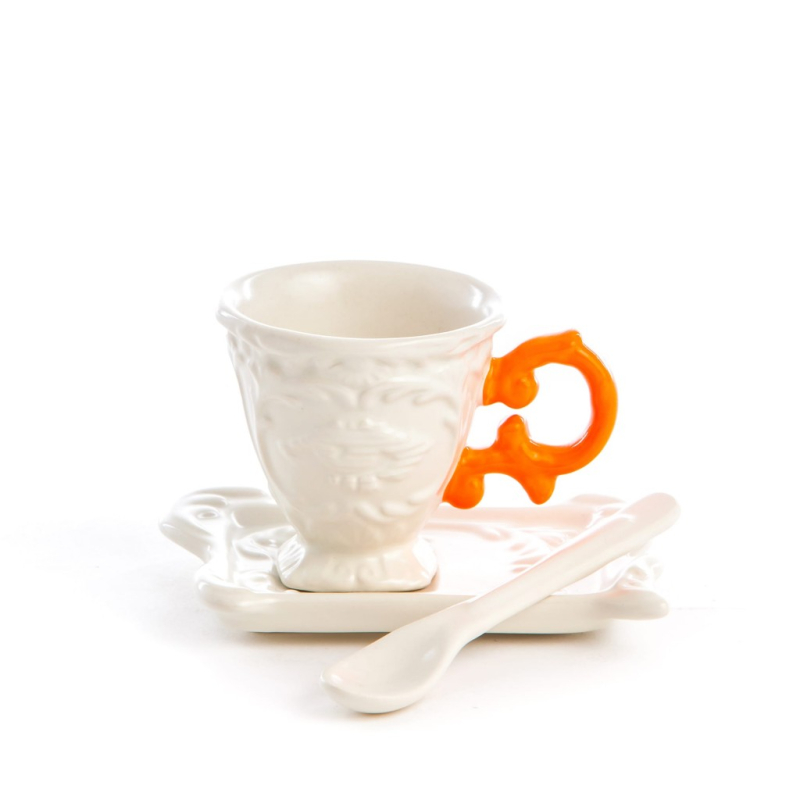 Блюдце с чашкой I-Coffee Orange Seletti I-Wares 09859 ARA