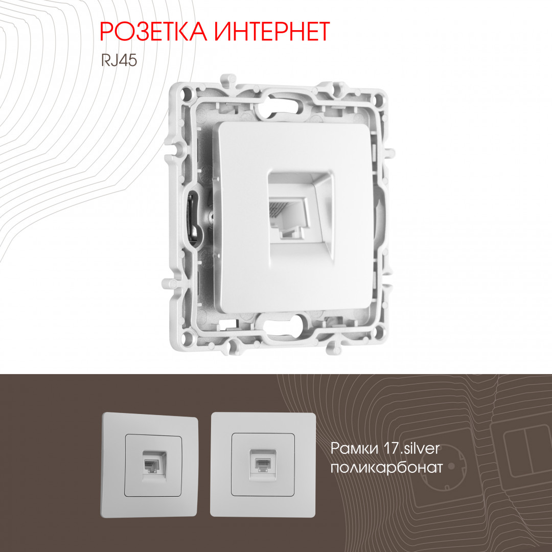 Розетка RJ45 Arte Milano 217.45-1.silver