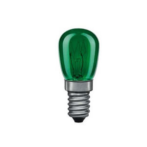 Лампа накаливания миниатюрная Paulmann Е14 15W зеленая 80013