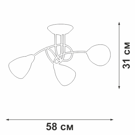 Потолочная люстра Vitaluce V3955-0/3PL