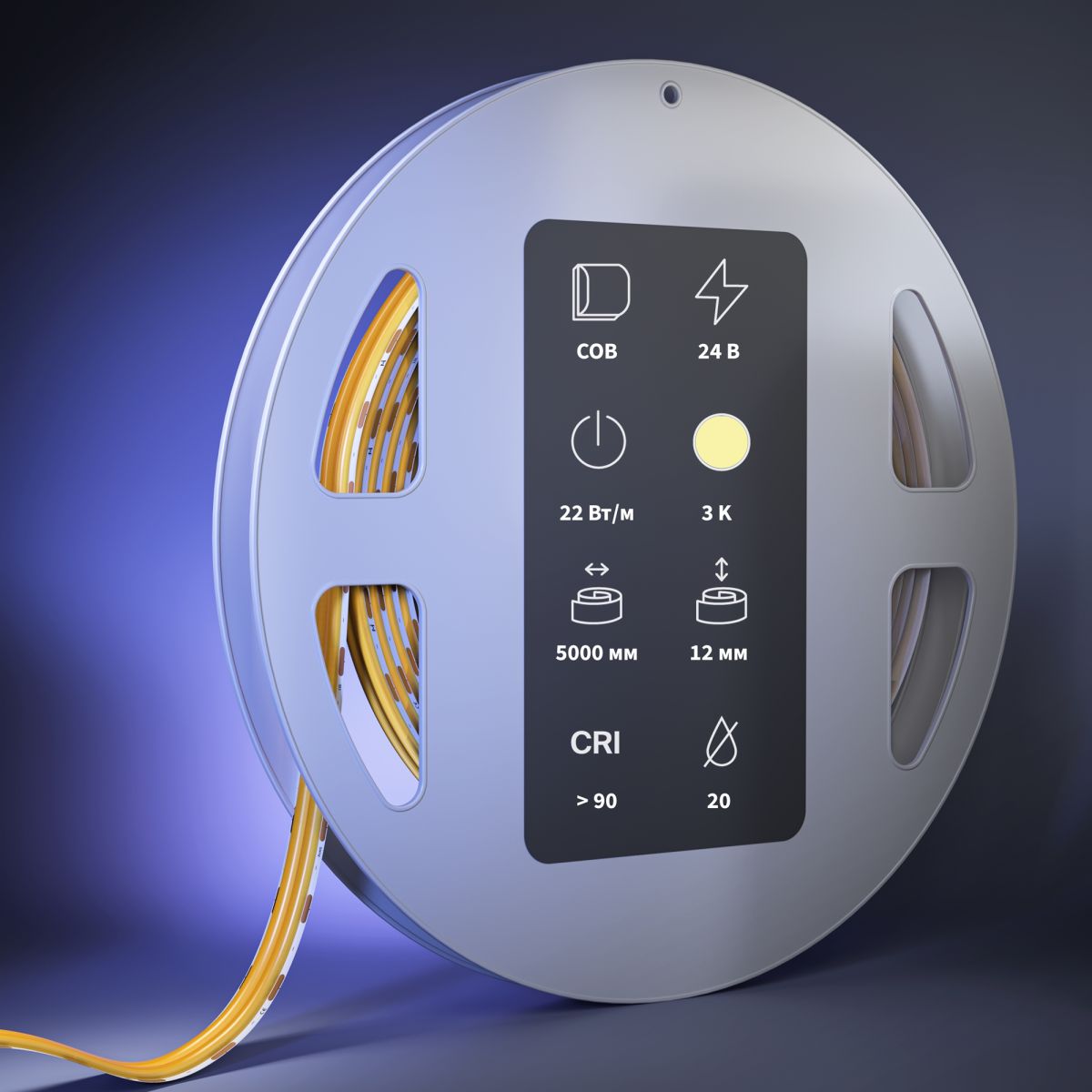 Светодиодная лента Maytoni Led Strip 24В COB 22Вт/м 3000К 5м IP 20 201313