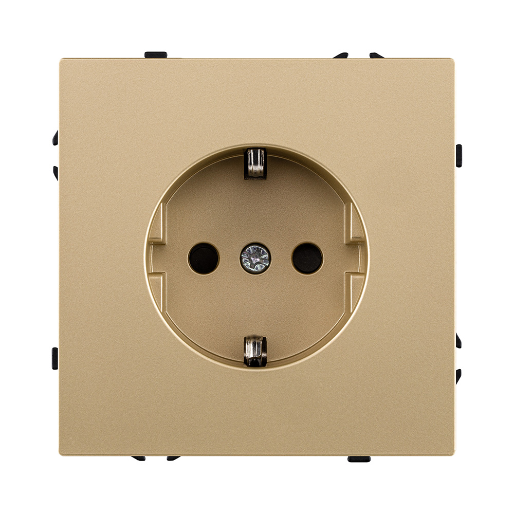 Розетка штепсельная SCHUKO 16A/250 В, золотой Kollinger Eclipse EC-014GD