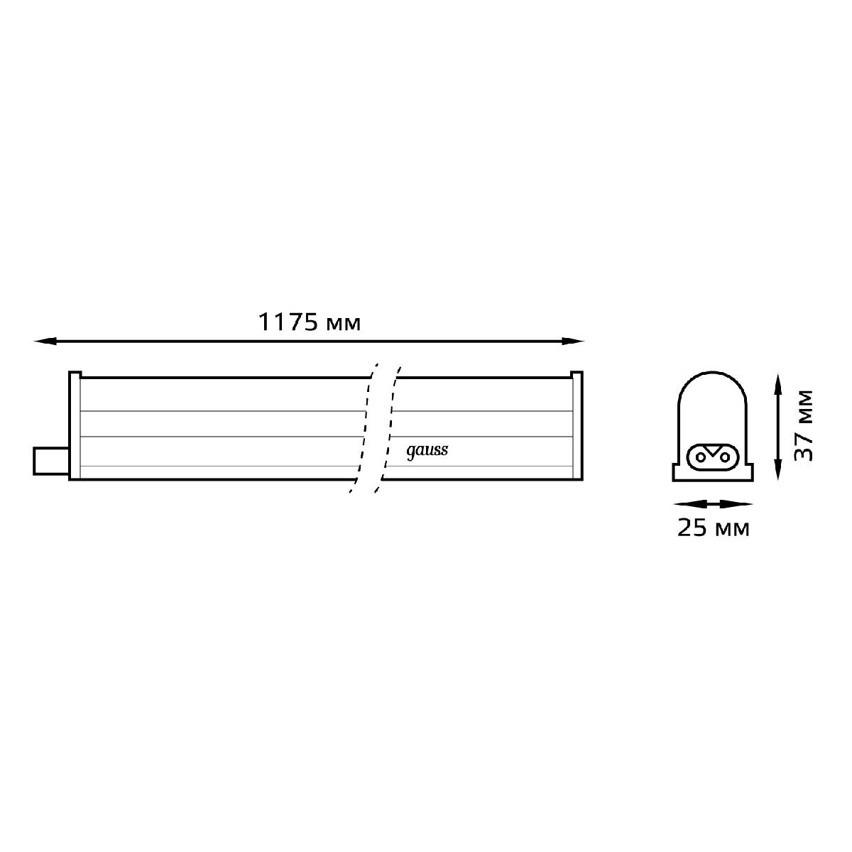 Настенный светильник офисный Gauss Fito Led TL 130411915