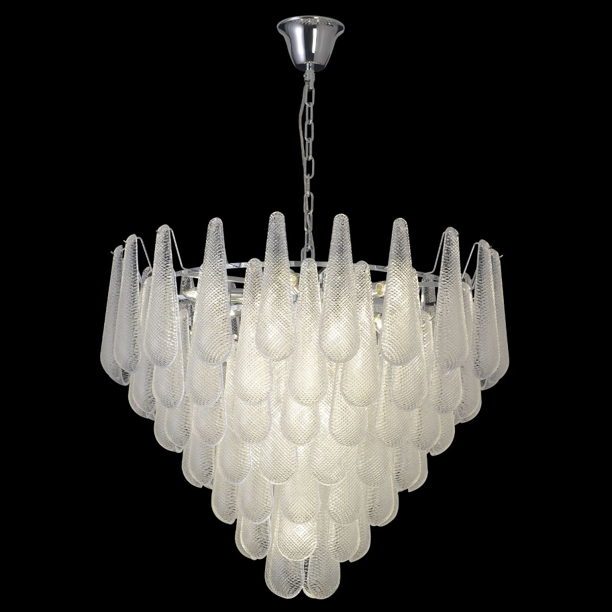 Подвесная люстра неоклассика Crystal Lux FONTAIN SP18 CHROME