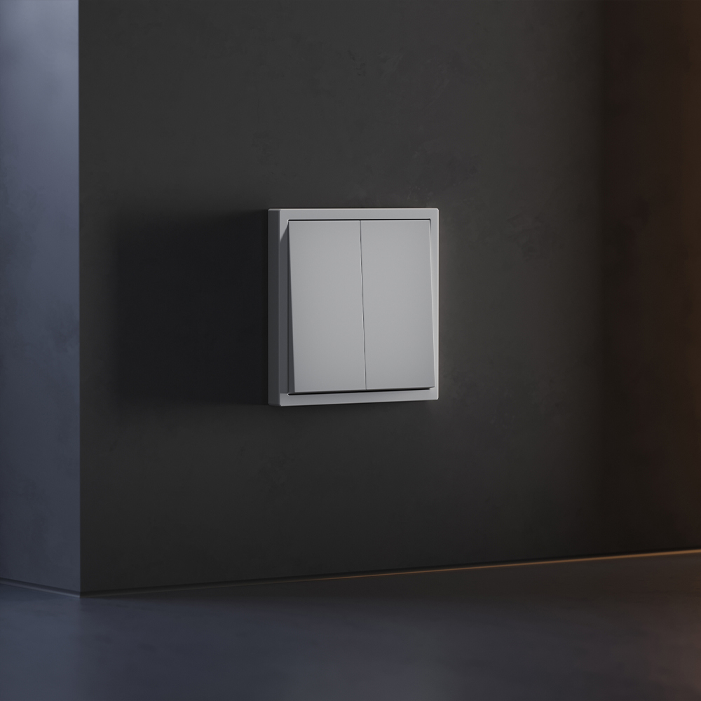 Клавиши для выключателя/переключателя двухклавишного Voltum S70 (серый) VLS000316